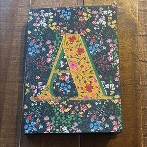 NWT Anthropologie Floral Monogramed Letter A Journal